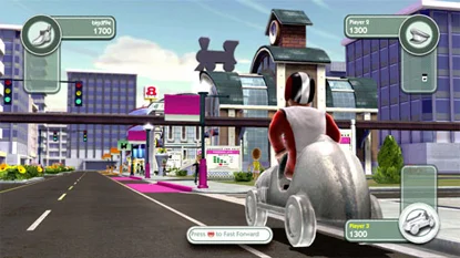The player's character, moving from one location to another