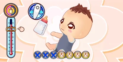 Giving the baby a bottle of milk