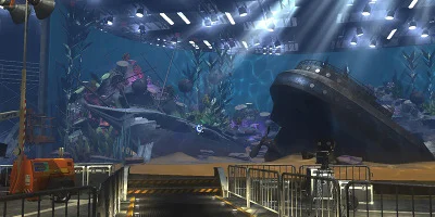 Aquatic shooting background