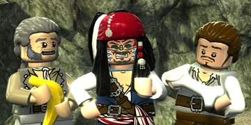 Jack Sparrow, with Will Turner, and Joshamee Gibbs