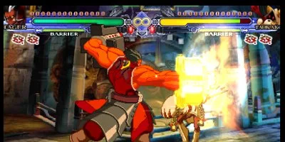 A fight between two players in full swing