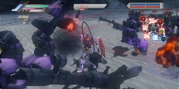 A robot in the centre of a large battle
