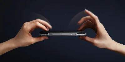 Finger tapping the the back of the vita