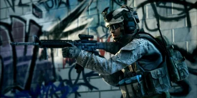 Soldier with a gun