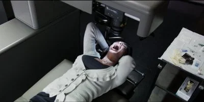 Woman Stuck In Eye Laser Machine Screaming