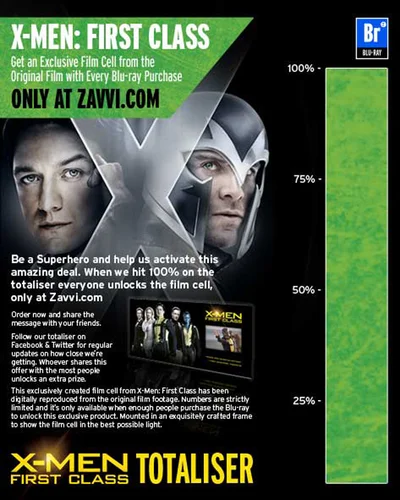 Advertisement From Zavvi.com For Recieving A Exclusive Film Cell With Every Blku-ray Purchase