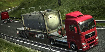 Red Truck with tanker