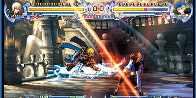 player 1 attacking player 2 with a sword