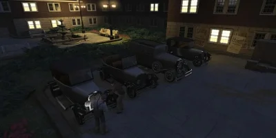 des gangsters s'introduisant dans une voiture