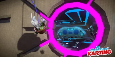 rabbid going through a portal