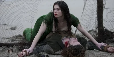 Clara Straddling a man Whose Throat is Bleeding