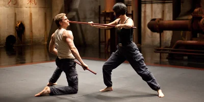 Combat, un genou à terre