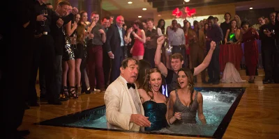 Paddy dans la piscine