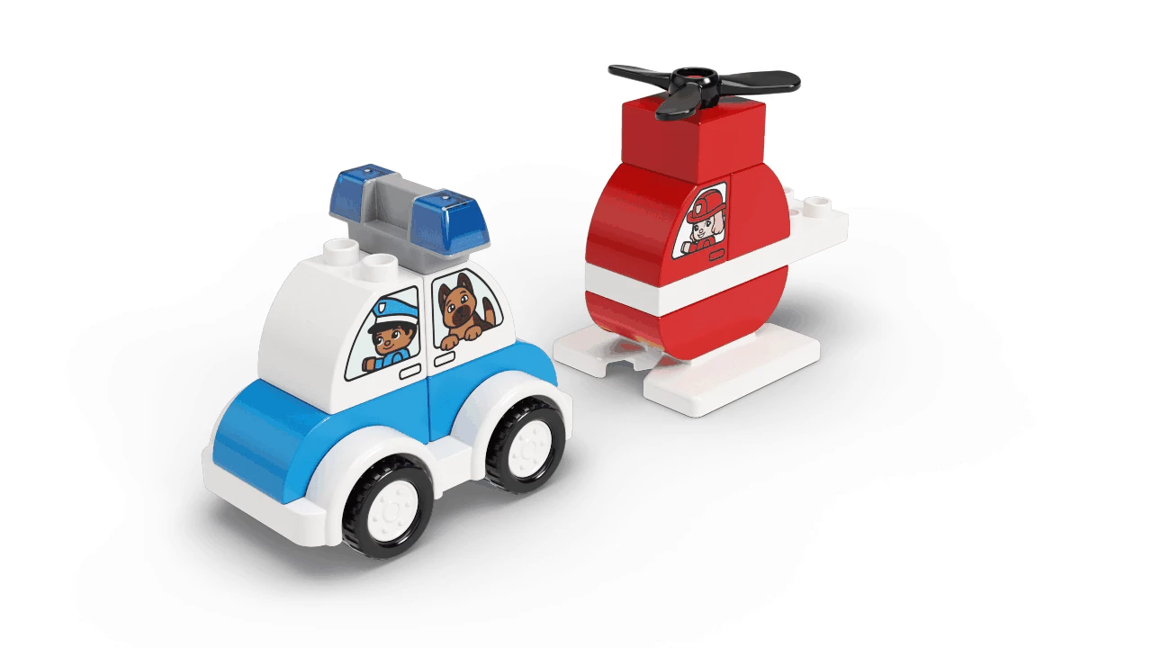 voiture et hélicoptère lego duplo