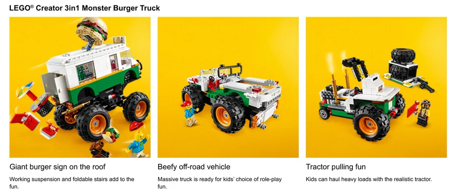Gros plans sur le Monster Burger Truck Set