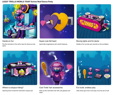 Gros plan sur le décor des Trolls