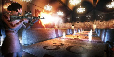 woman shooting an assault rifle