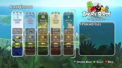Angry Birdy Menue