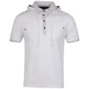 Brave Soul Men's Project Short Sleeved Hooded Polo Shirt T-Shirt - White - S - Blanc Image 1