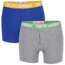 Tokyo Laundry Men's Izumo 2-Pack Boxers - True Blue/Grey - S - True Blue/Grey Image 1