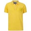 Loyalty & Faith Men's Leopard Washed Polo Shirt - Yellow - S - Citron Image 1