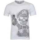 Joystick Junkies Men's Skeleton Mario T-Shirt - White - S - Blanc Image 1