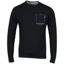 D-Code Men's Luke Aztec Crew Neck Sweatshirt - True Navy - S - True Navy Image 1