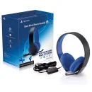 PS4 Official Sony PlayStation Silver Wired Stereo Headset - Black Image 1