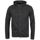 Brave Soul Men's Constructed Cotton Twill Hooded Jacket - Charcoal - S - Charbon Image 1