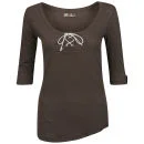 Brave Soul Women's Aisha Tie Top - Dark Chocolate - S - Dark Chocolate Image 1