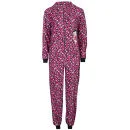 Betty Boop Women's Leopard Print Fleece Onesies - Pink - 8 - Rouge Image 1