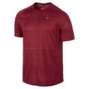 Nike Men's Printed Miler Short Sleeve Running T-Shirt - Gym Red - S - Rouge Image 1