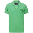 Loyalty & Faith Men's Leopard Washed Polo Shirt - Green - S - Vert Citron Image 1