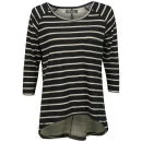 Brave Soul Women's Fraya Striped Top - Cream/Black - S - Cream/Black Image 1