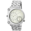 Henleys Men's Silver Oversized Dial Bracelet Watch Image 1