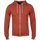 Soul Star Men's Berkley Zip Through Hoody - Rust - XS - Rust Image 1