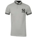 Majestic Men's Yankees Working Pique Polo - Silver - S - Silver Image 1