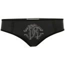 Roberto Cavalli Women's Diamante Logo Briefs - Black - S - Noir Image 1