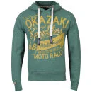 Tokyo Laundry Men's Willard Print Hooded Sweatshirt - Mallard Green Marl - S - Mallard Green Marl Image 1