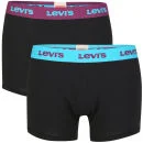 Levi's Men's Elwyn 2-Pack Boxer - Black/Violet - S - Black/Violet Image 1