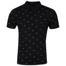 Atticus Men's Flock Polo Shirt - Black - S - Noir Image 1