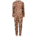 Sleepwear By Tom Franks Women's Micro Fleece Animal Onesie - Giraffe - S-M - Giraffe Image 1