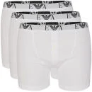 Emporio Armani Men's Button Fly 3-Pack Boxers - White - S - Blanc Image 1