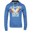 Jack & Jones Men's Mountain Hooded Sweatshirt - Blue - S - Bleu Image 1