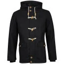 Brave Soul Men's Arizonac Hooded Duffle Coat - Charcoal - S - Charbon Image 1