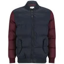 55 Soul Men's Washington Jacket - Navy/Burgundy - S - Navy/Burgundy Image 1
