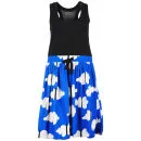 nümph Womens Vibe Cloud Print Dress - Wham Blue - L - Bleu Image 1