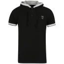 Brave Soul Men's Native Hooded Pique Polo Shirt - Black - S - Noir Image 1