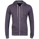 Brave Soul Men's Adriane Hooded Zip Through Sweatshirt - Purple - S - Violet Image 1
