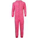 Sleepwear By Tom Franks Girls' Micro Fleece Animal Onesie - Cheetah - 8/9 - Rose Image 1